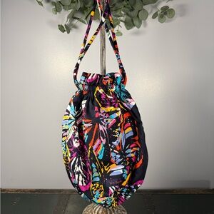Vera Bradley Ditty Waterproof Drawstring Bag Paisley And Floral Multicolor